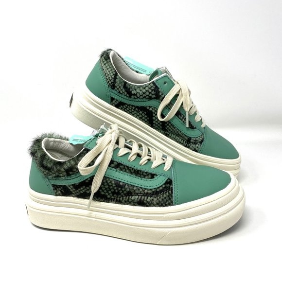 Vans Comfy Cush Platform Old Skool Menthe Leather Sneaker Women Size VN0A4U1E26G - Picture 4 of 10